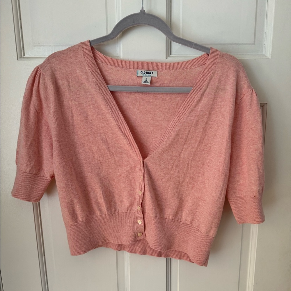 Pale pink cropped sweater